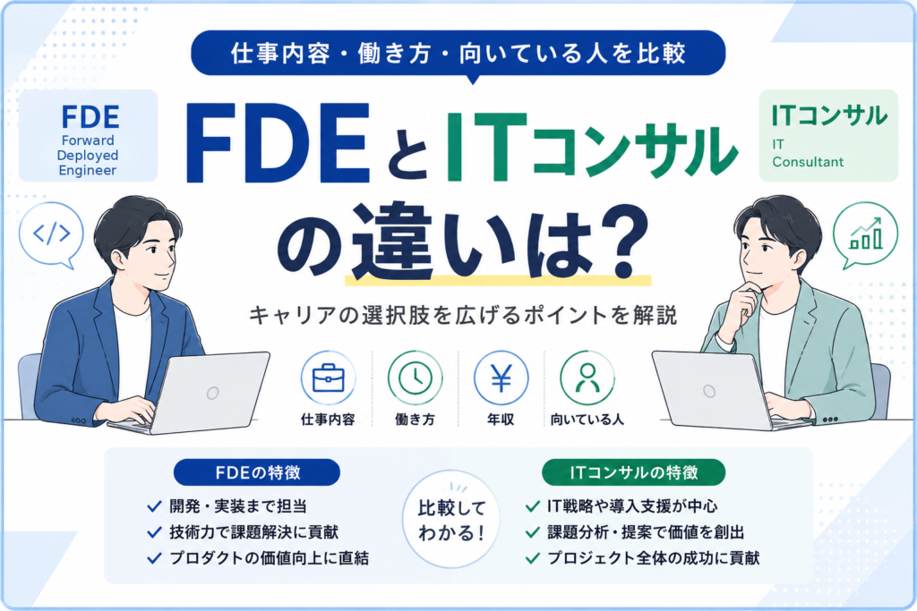 FDEとITコンサルの違い比較