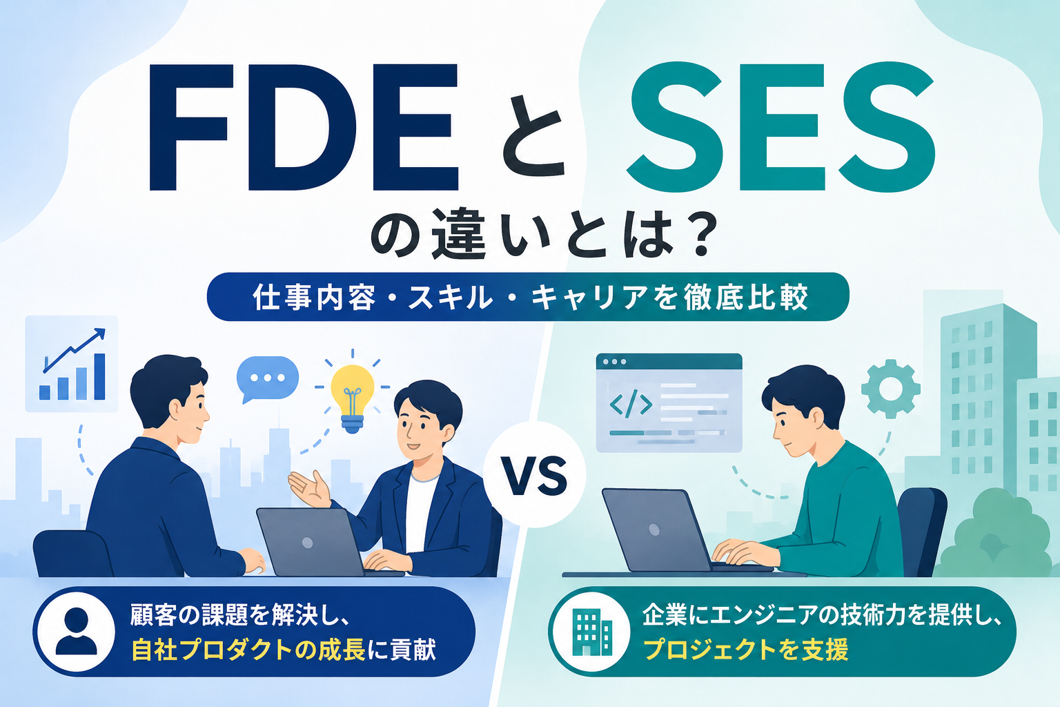 FDEとSESの違いは？仕事内容や働き方・向いている人を比較