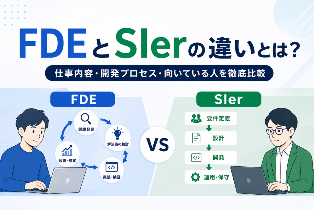 FDEとSIerの違いは？仕事内容や働き方・向いている人を比較