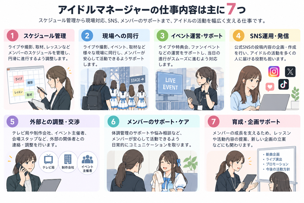 アイドルマネージャーの7つの仕事