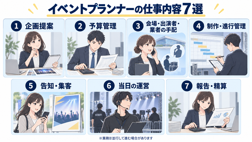 イベントプランナーの主な仕事内容