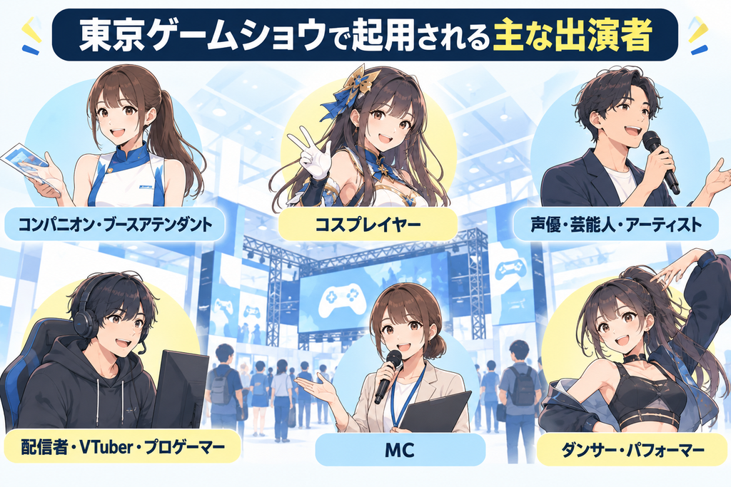東京ゲームショウで起用される主な出演者
