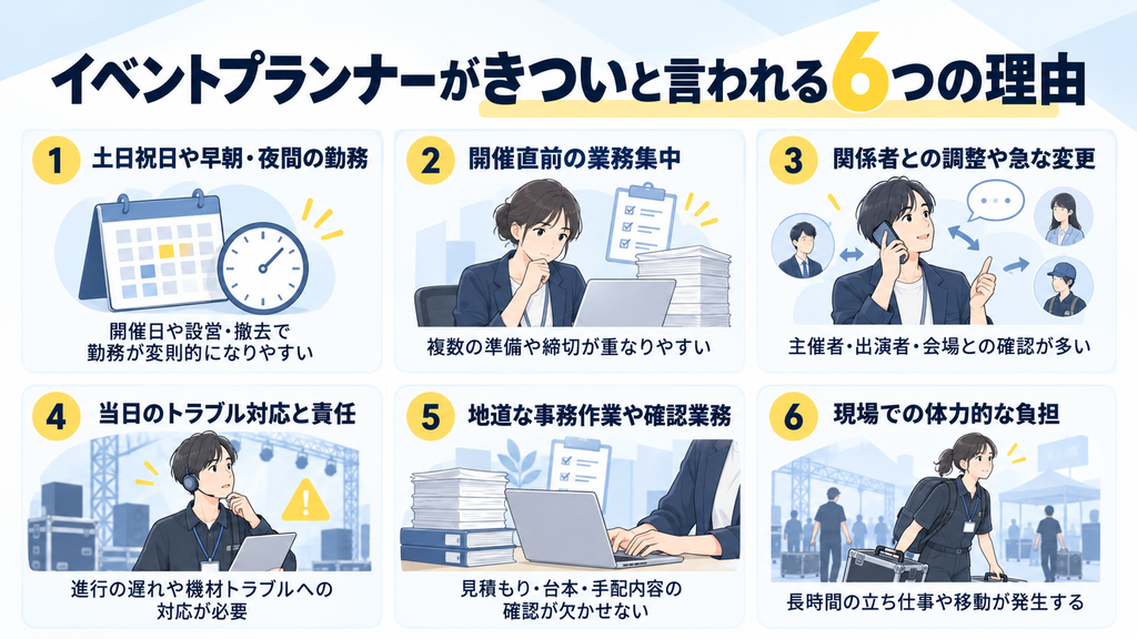 イベントプランナーがきつい6つの理由